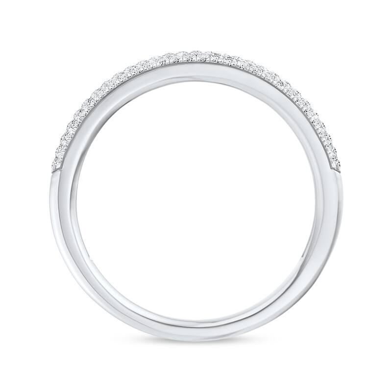 1/4ct TDW Diamond Wedding Band in 10K White Gold for Women