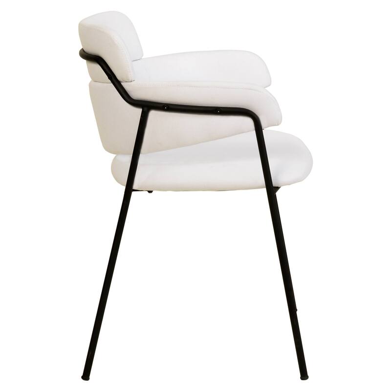 LeisureMod Axis Upholstered Dining Chair in Leather/Polyester/Velvet, Modern Minimalist Side Chair for Home & Kitchen