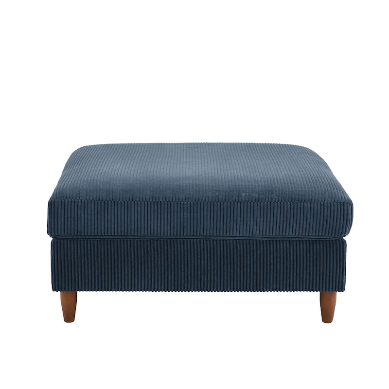 40" W Oversized Corduroy Upholstered Ottoman