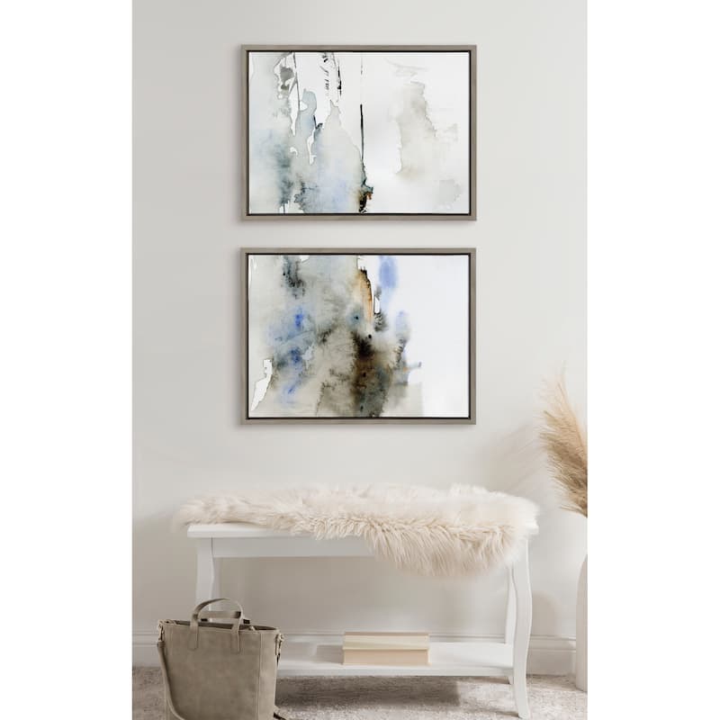 Kate and Laurel Sylvie Remember Framed Canvas by Maja Mitrovic