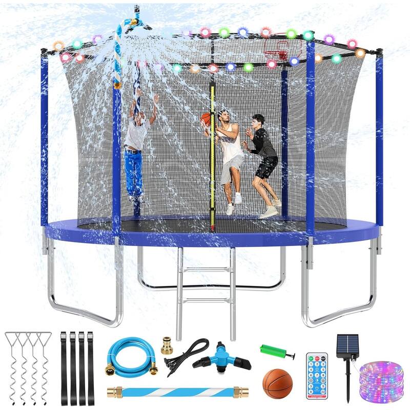 Upgraded 8FT 10FT 12FT Trampoline for Kids and Adults