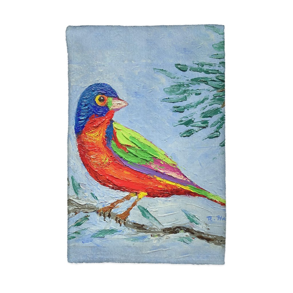 Palette Painted Bunting Kitchen Towel - 16x25