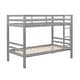 preview thumbnail 8 of 41, Twin over Twin Wooden Bunk Bed,High Guardrail,Ladder,Kids Teens,Dorm