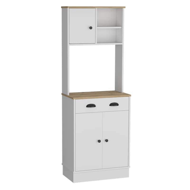 Kitchen Pantry with 3-Doors Cabinet and Drawer for Kitchen