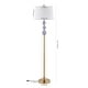 preview thumbnail 8 of 6, Aveiro 62.5" Classic Iron LED Floor Lamp, Transitional Gold with Blue and White by JONATHAN Y