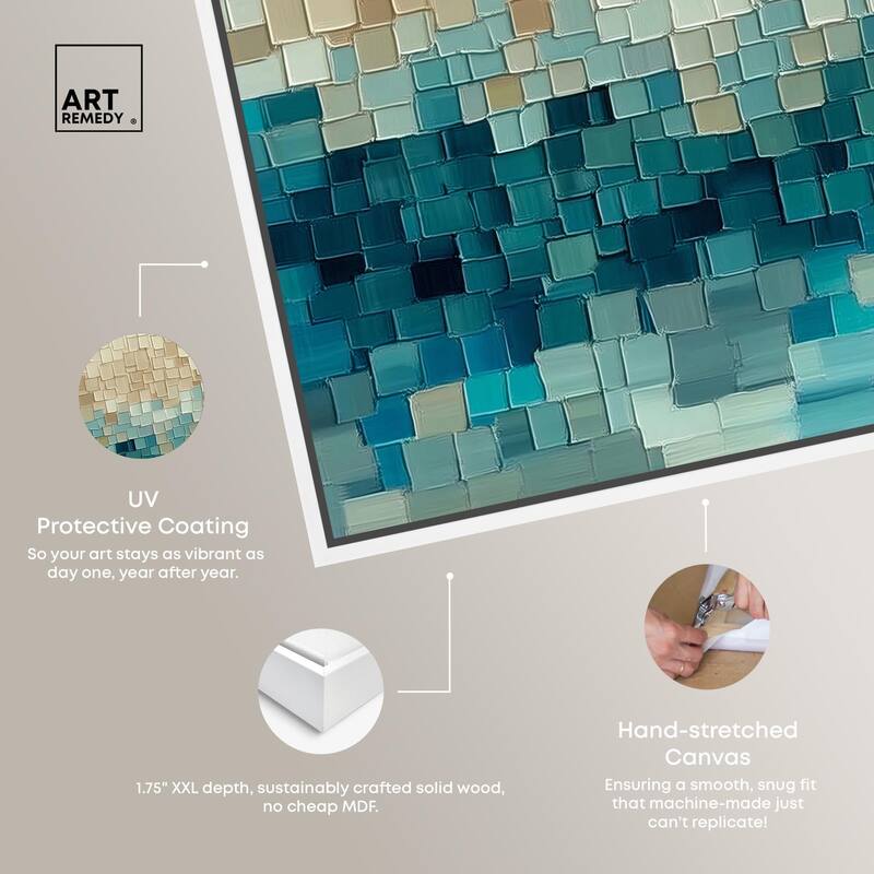 Pixelated Sea II Canvas by Art Remedy