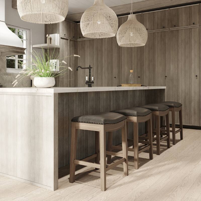 Maven Lane Adrien Saddle Kitchen Dining Stool