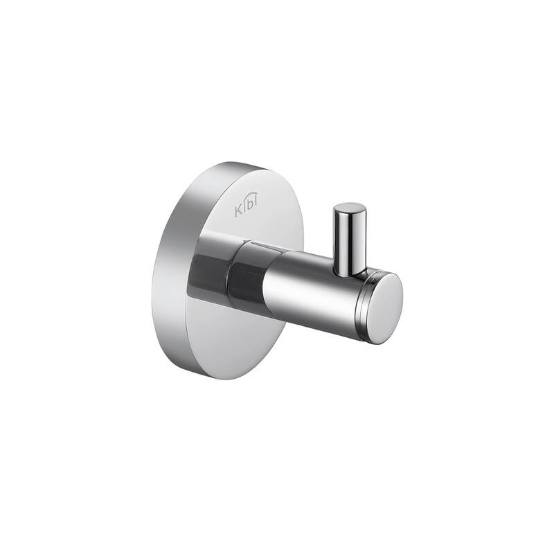 Circular Bathroom Towel & Robe Hook - Chrome