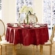 preview thumbnail 48 of 48, Elrene Barcelona Damask Elegant Fabric Tablecloth 60"x84" Oval - Red