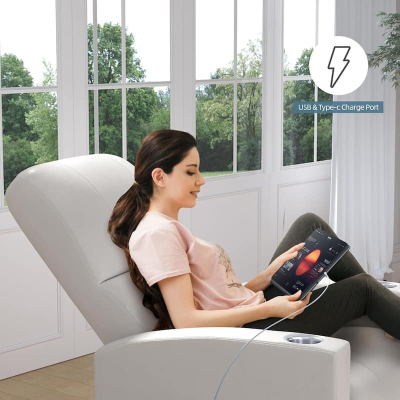 AECOJOY Power Glider Recliner Chair Nursery Glider Chair Single Sofa