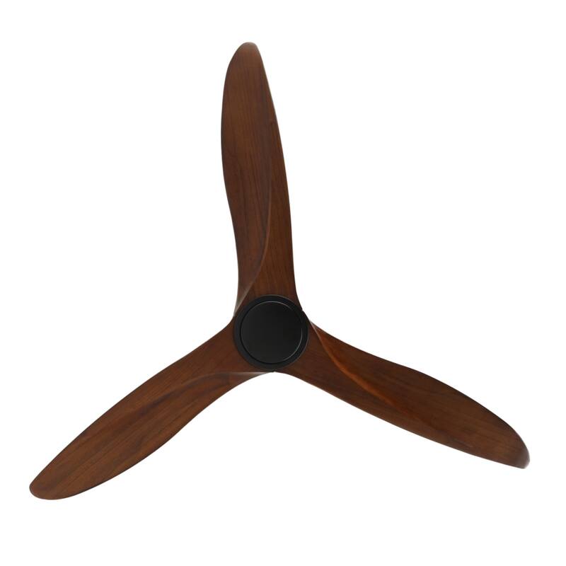 52" Solid Wood 3-Blade Propeller Ceiling Fan with Remote Control