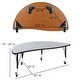 preview thumbnail 19 of 23, 3PC Mobile 86" Oval Wave Flexible Grey Kids Adjustable Activity Table Set