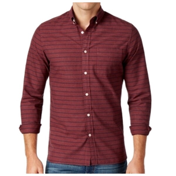 tommy hilfiger maroon shirt