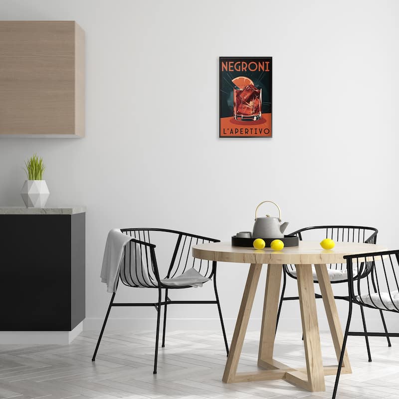 Stupell Vintage Midcentury Negroni Drink Framed Giclee Art Design By Andreas Magnusson