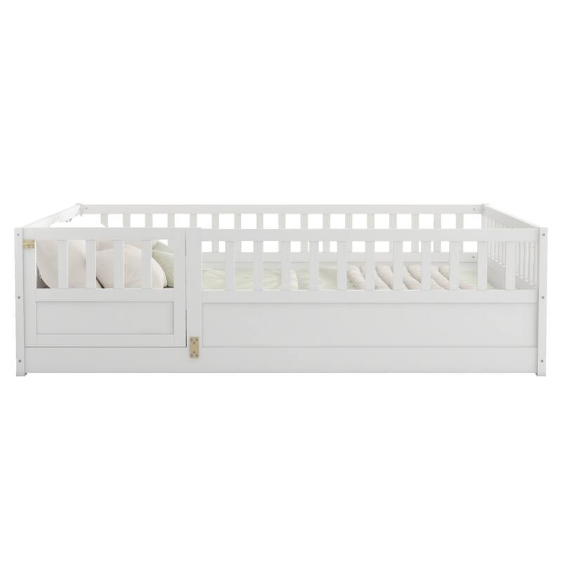 Full Size Floor Bed with High Security Barrier