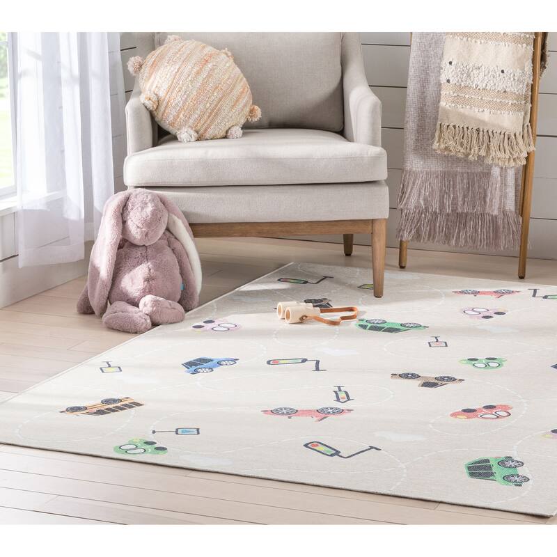 Well Woven Kids Rugs Traffic Modern Machine Washable Area Rug