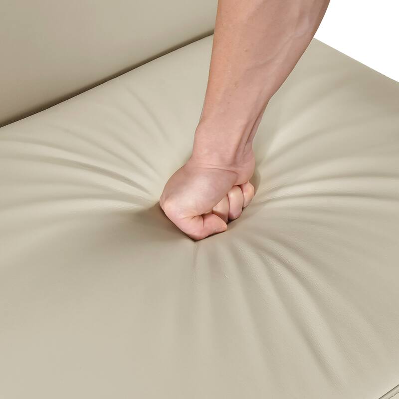 Hayes 28.5" Leather Accent Chair - Black Finish Solid Wood Legs