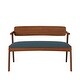 Carson Carrington Comiskey Cherry Finish Arm Dining Bench with Back ...