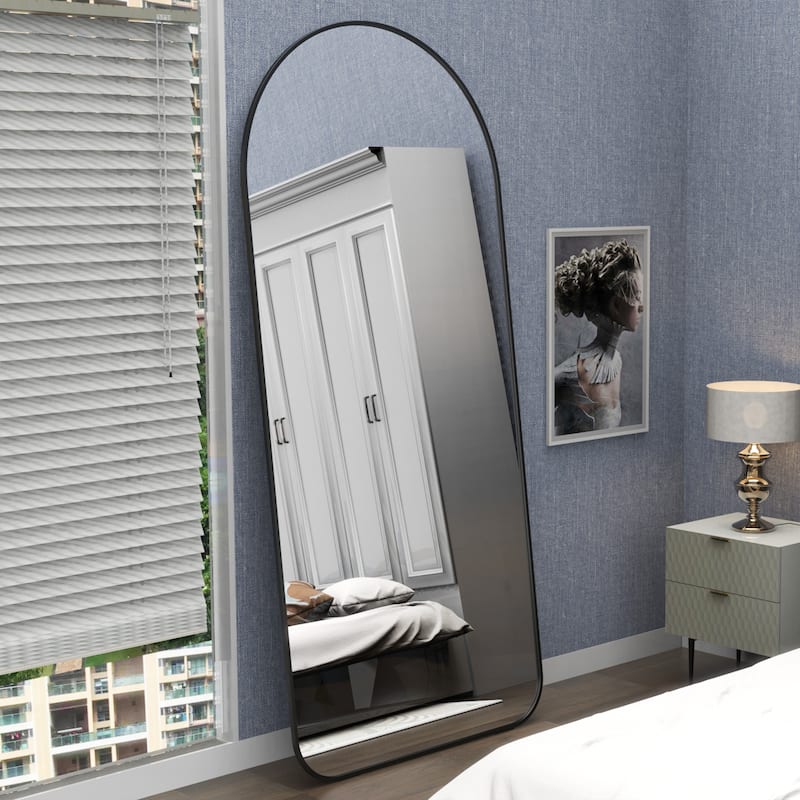 Arch Full Length Mirror 71"×32" Big Full Body Mirror for Bedroom Oversized Floor Mirror