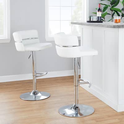 Silver Orchid Lena Adjustable Bar Stool (Set of 2)