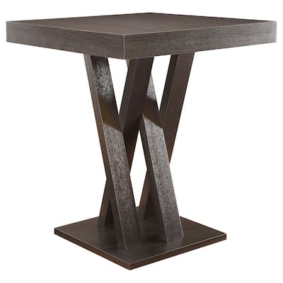 Freda Square 36-inch Pub Height Bistro Bar Table Cappuccino