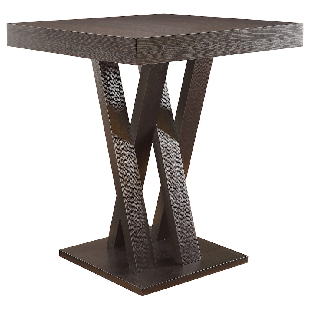 Freda Square 36-inch Pub Height Bistro Bar Table Cappuccino