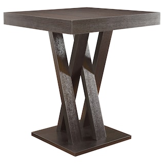 Freda Square 36-inch Pub Height Bistro Bar Table Cappuccino