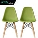 preview thumbnail 14 of 17, Set of Two Kids Toddler Chair Side Armless Natural Wood Legs Eiffel For Kitchen Desk Work Bedroom Playroom Preschool Green
