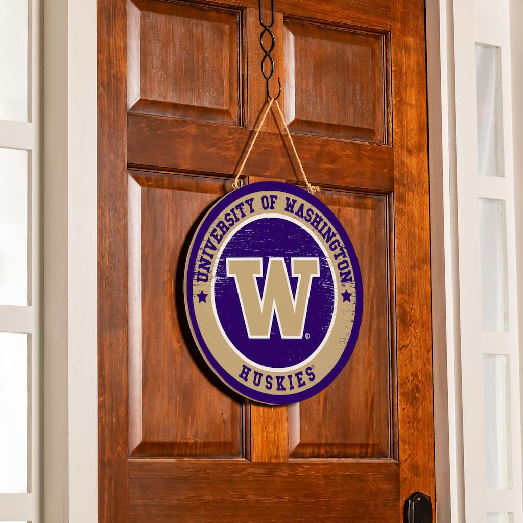 University of Washington Wooden Door Decor Wall Sign - Multi-Color