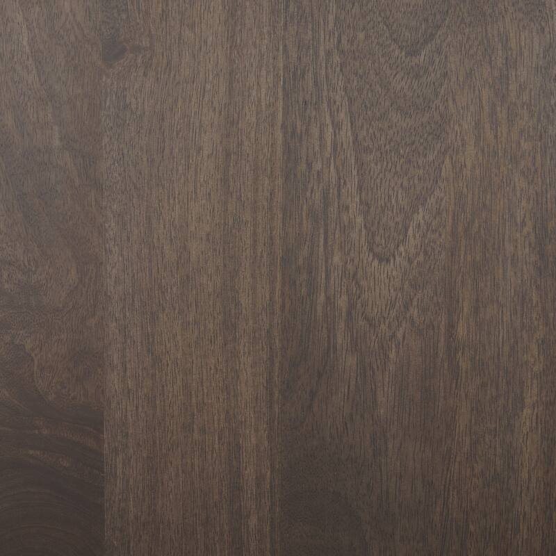 Wallen Solid Dark Brown Wood Curio Cabinet