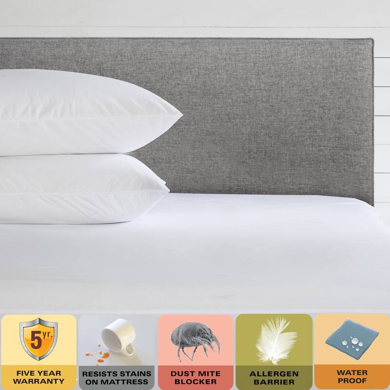 Fresh Ideas All-In-One Cool Bamboo Pillow Protectors with Bed Bug Blocker 2-Pack, Standard/Queen