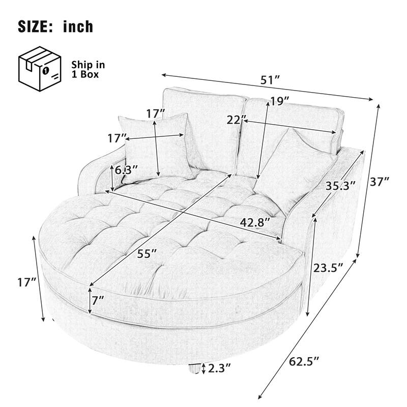 Christopher Knight Home - Modern Upholstered Chenille Fabric Sofa Bed with Tufted Seat and Detachable Pillows