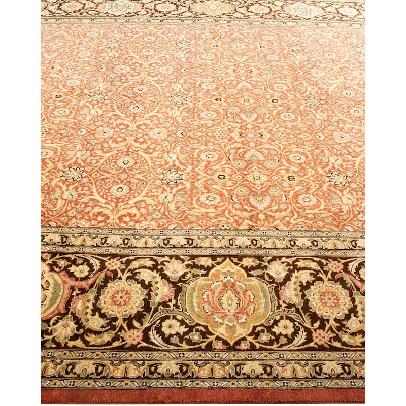 Overton Hand Knotted Wool Traditional Oriental Pink Area Rug - 8' x 10'