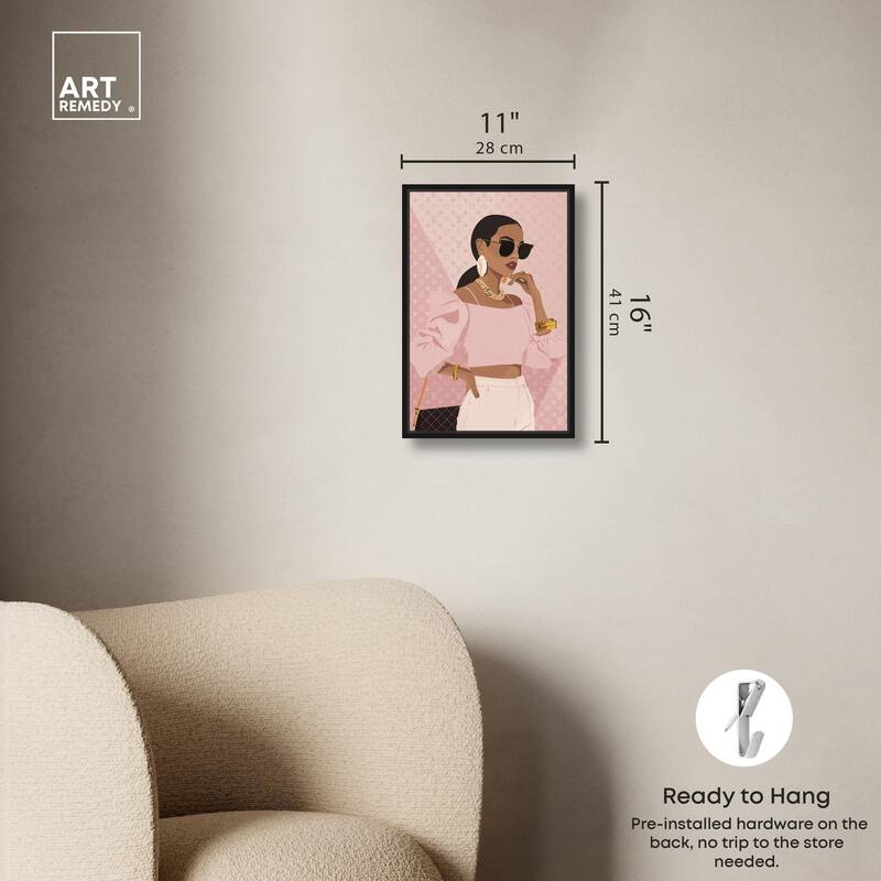 Simple Pink Look Canvas by Art Remedy