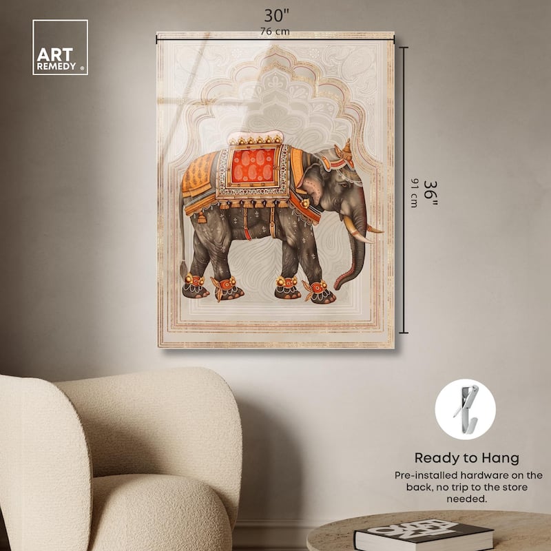 Elephant Queen Acrylic by Art Remedy, Ready to Hang