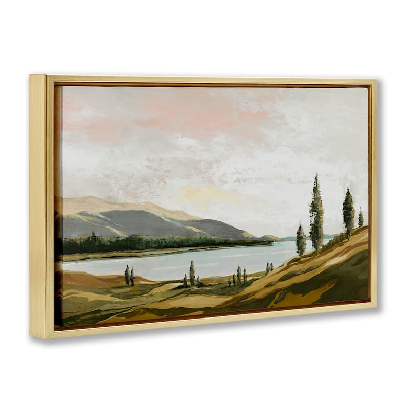 Stupell Calm Scenic Landscape Framed Floater Canvas Wall Art Design By Max Maxx