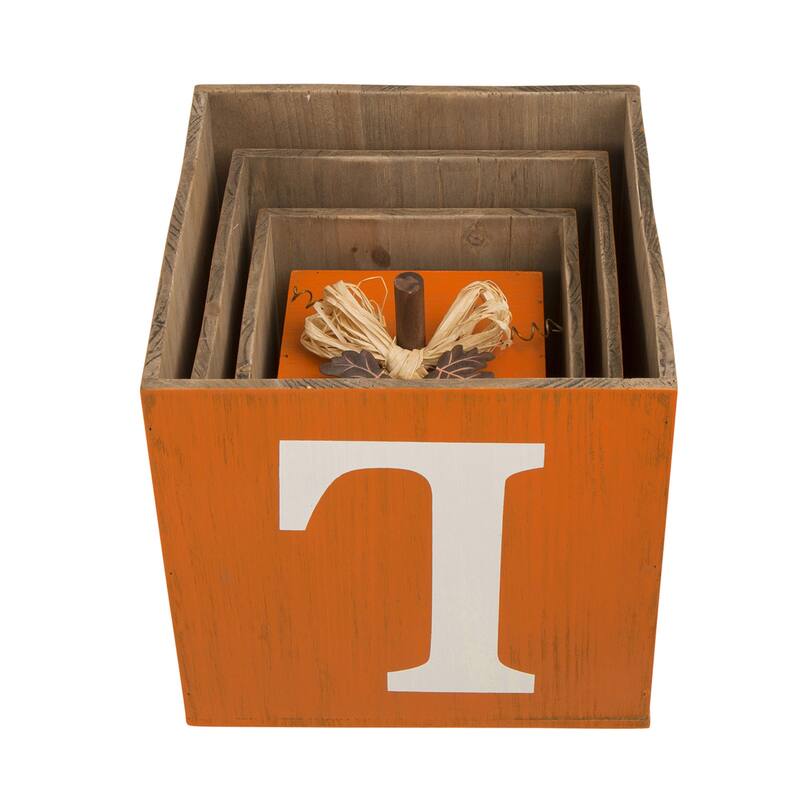 Glitzhome Fall Christmas Wooden Nested Box Porch Decor