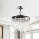 preview thumbnail 1 of 8, Silver Orchid Shearer 42-inch Chrome ABS 3-blade Crystal Ceiling Fan Chandelier with Remote