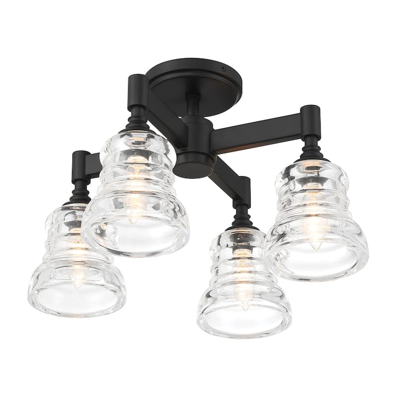 Crystorama Lighting Group GRG-1045 Gregory 4 Light 17" Wide Semi-Flush