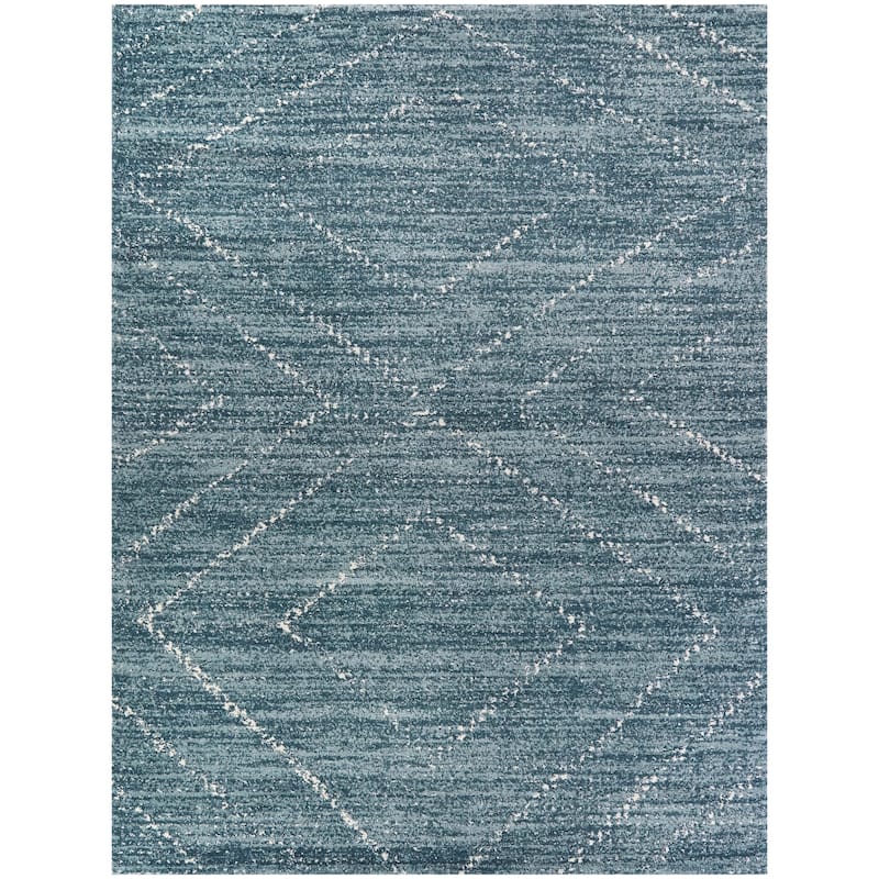 Sienna Moroccan Diamond Area Rug - 4'4" x 6' - Blue