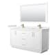 Option White / White Cultured Marble Top / Satin Bronze