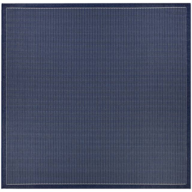 Pergola Deco Indoor/ Outdoor Area Rug - 7'6" Square - Indigo Blue