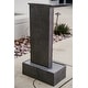preview thumbnail 7 of 5, XBrand Free Standing Textured Water Fountain w/Pedestal, Indoor Outdoor Décor, 32.5 Inch Tall, Black