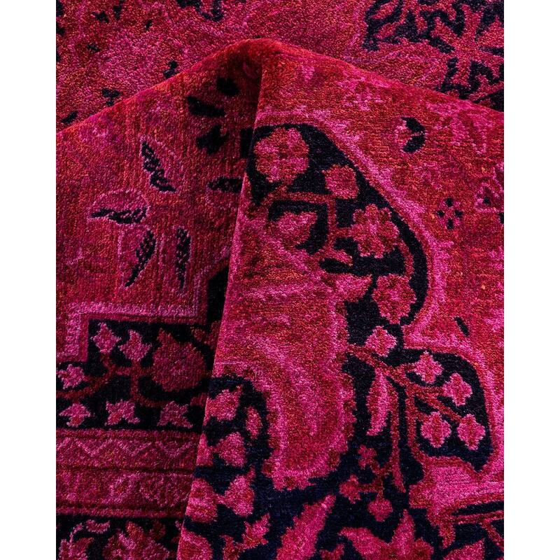 Fine Vibrance, One-of-a-Kind Hand-Knotted Area Rug - Pink, 6' 1" x 9' 2" - 6' 1" x 9' 2"