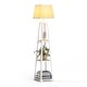 preview thumbnail 2 of 21, WAMPAT Exclusive Design Floor Lamp with 3-Level Shelves and Lampshade