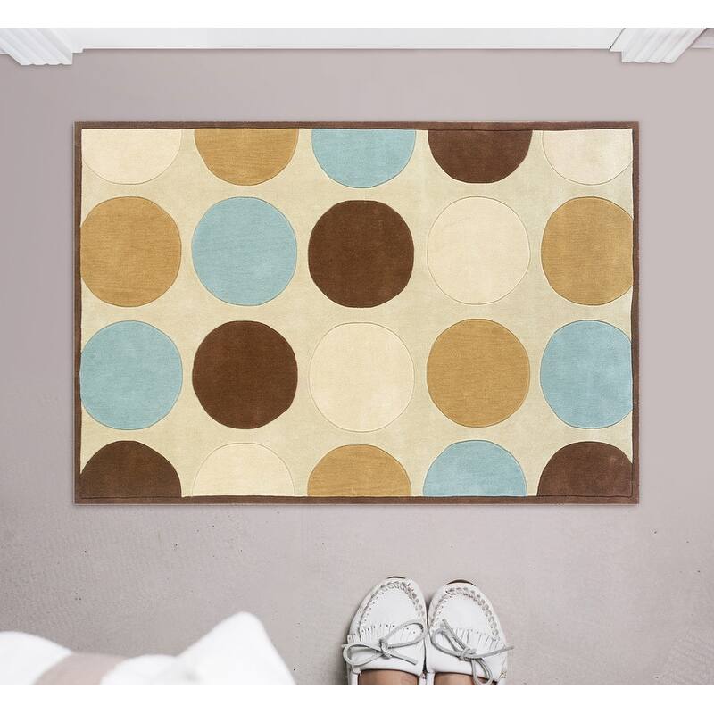 Hand Tufted Trio Collection Polka Dot Rug
