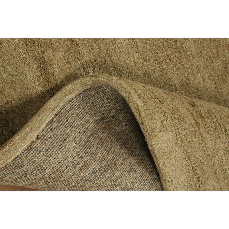 Hand Knotted Oriental 100% Wool Carpet Modern Modern Beige & Ivories Gabbeh Area Rug - 7' 11'' X 5' 8''