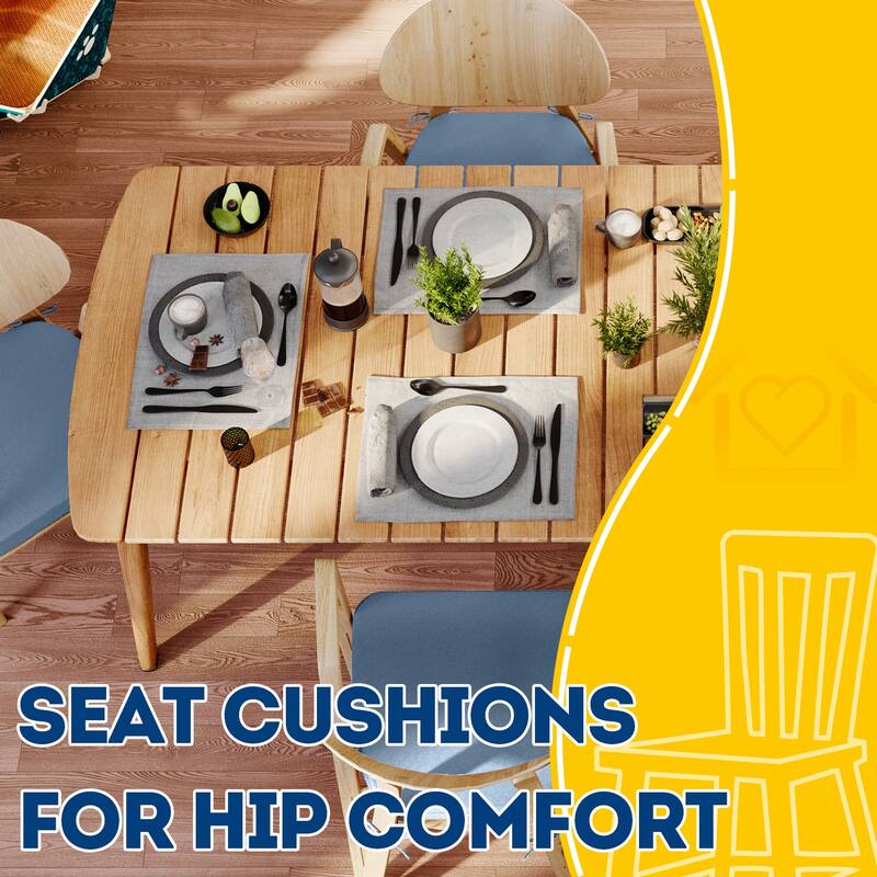 AAAAAcessories 17 in. X 16 in.Indoor Strap Non-slip Chair Cushion for Multi-scenario Setups (2 Pack) - N/A