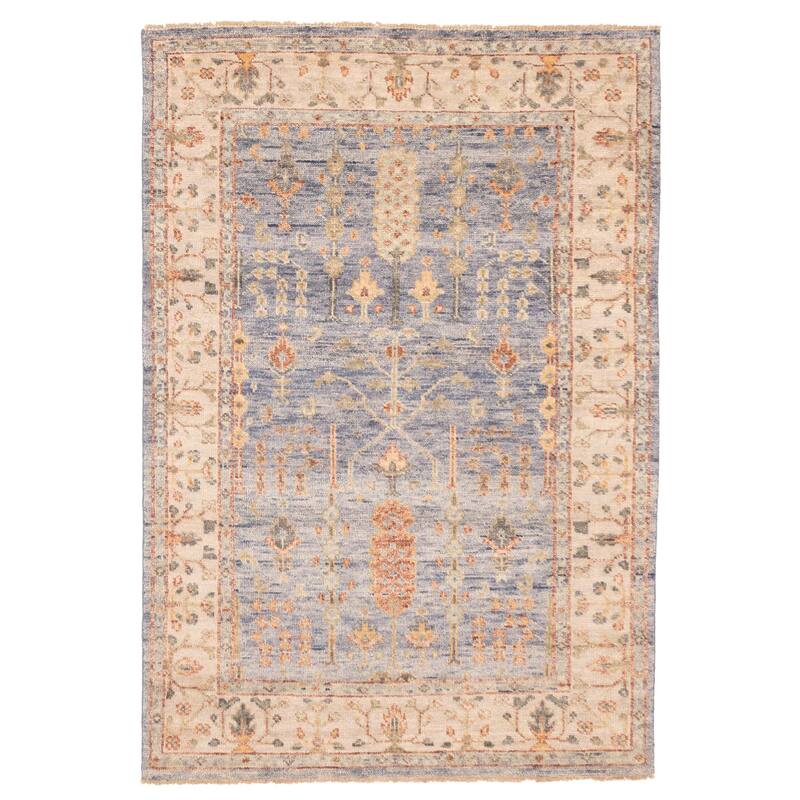 ECARPETGALLERY Hand-knotted Jules Serapi Dark Blue Wool Rug - 6'0 x 8'11