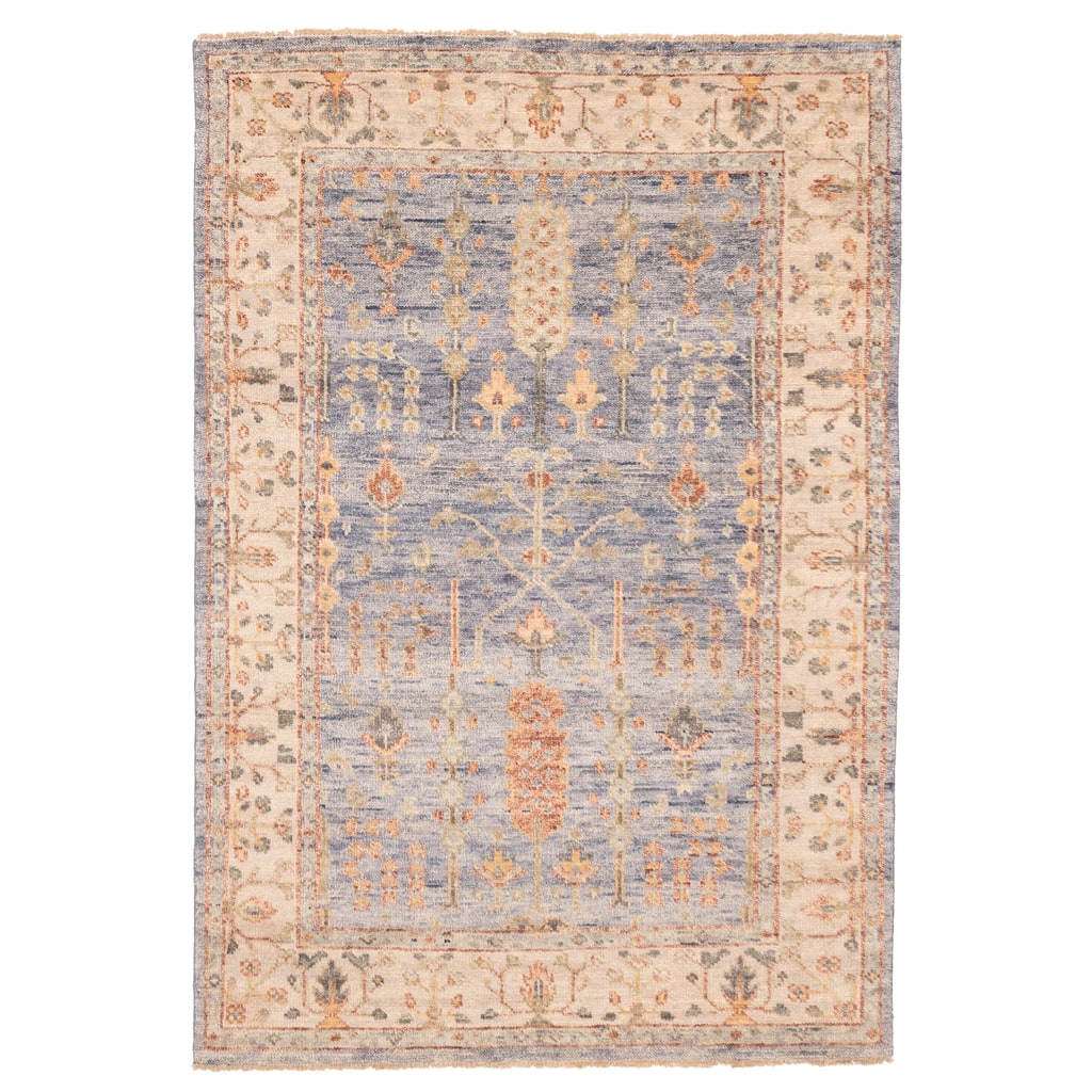 ECARPETGALLERY Hand-knotted Jules Serapi Dark Blue Wool Rug - 6'0 x 8'11